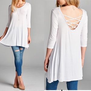 Active White Tunic Top